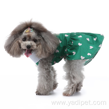 Green Summer cat Dog Dress Puppy Clothes